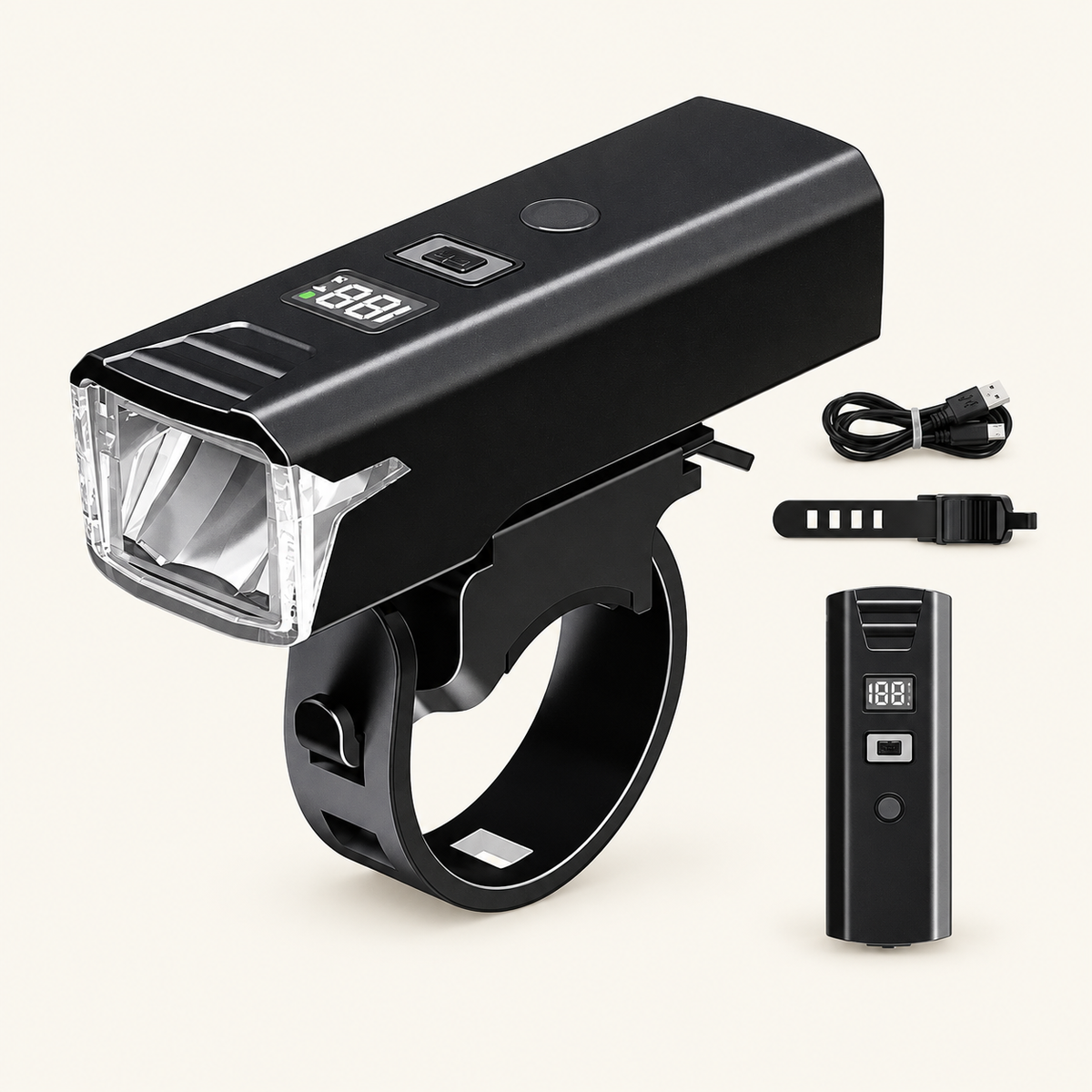 Railtrail Front Bike Light, USB Rechargeable, view 1