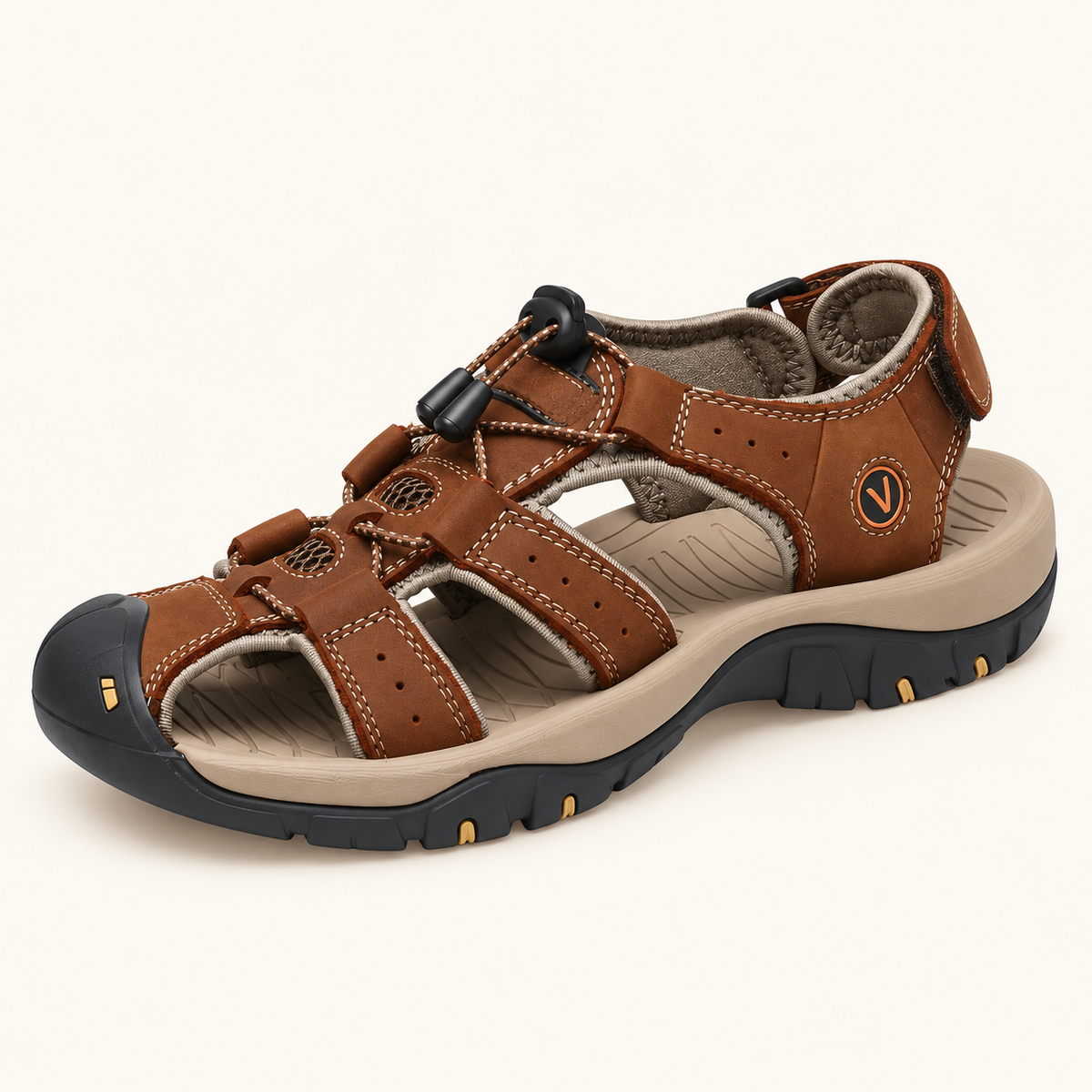 Rapids Closed-Toe Outdoor Sandals, Bungee Laces, view 3