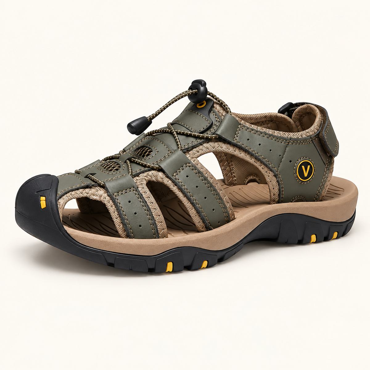 Rapids Closed-Toe Outdoor Sandals, Bungee Laces, view 4