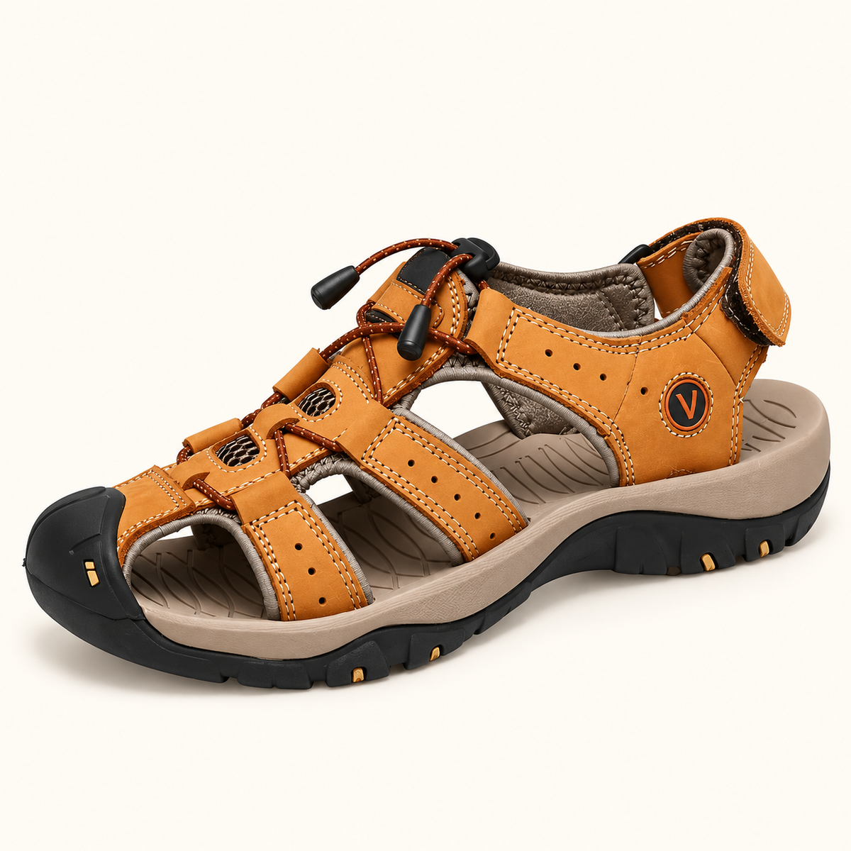 Rapids Closed-Toe Outdoor Sandals, Bungee Laces, view 5