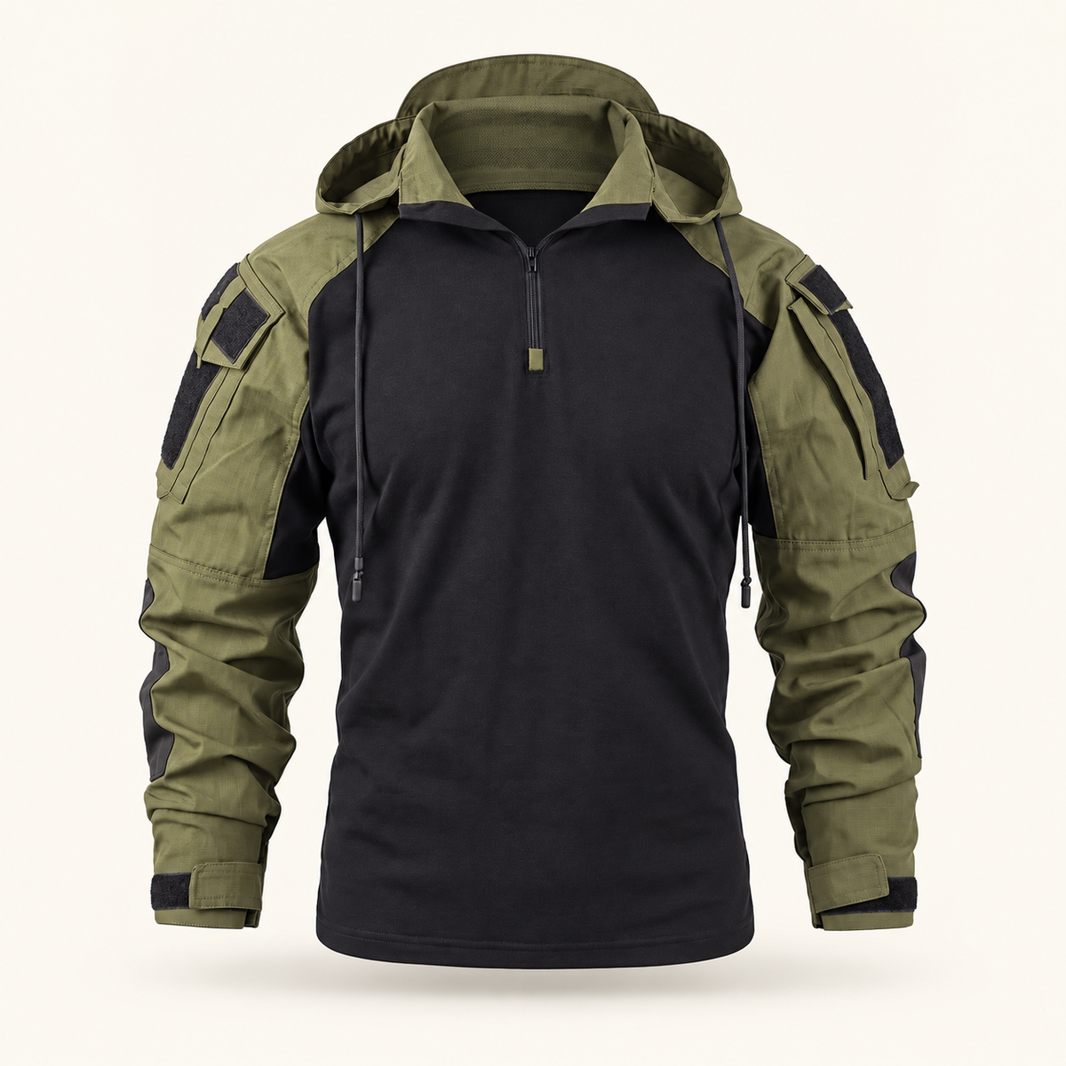 Cove Men's Quarter-Zip Hoodie, Sleeve Pockets, view 3