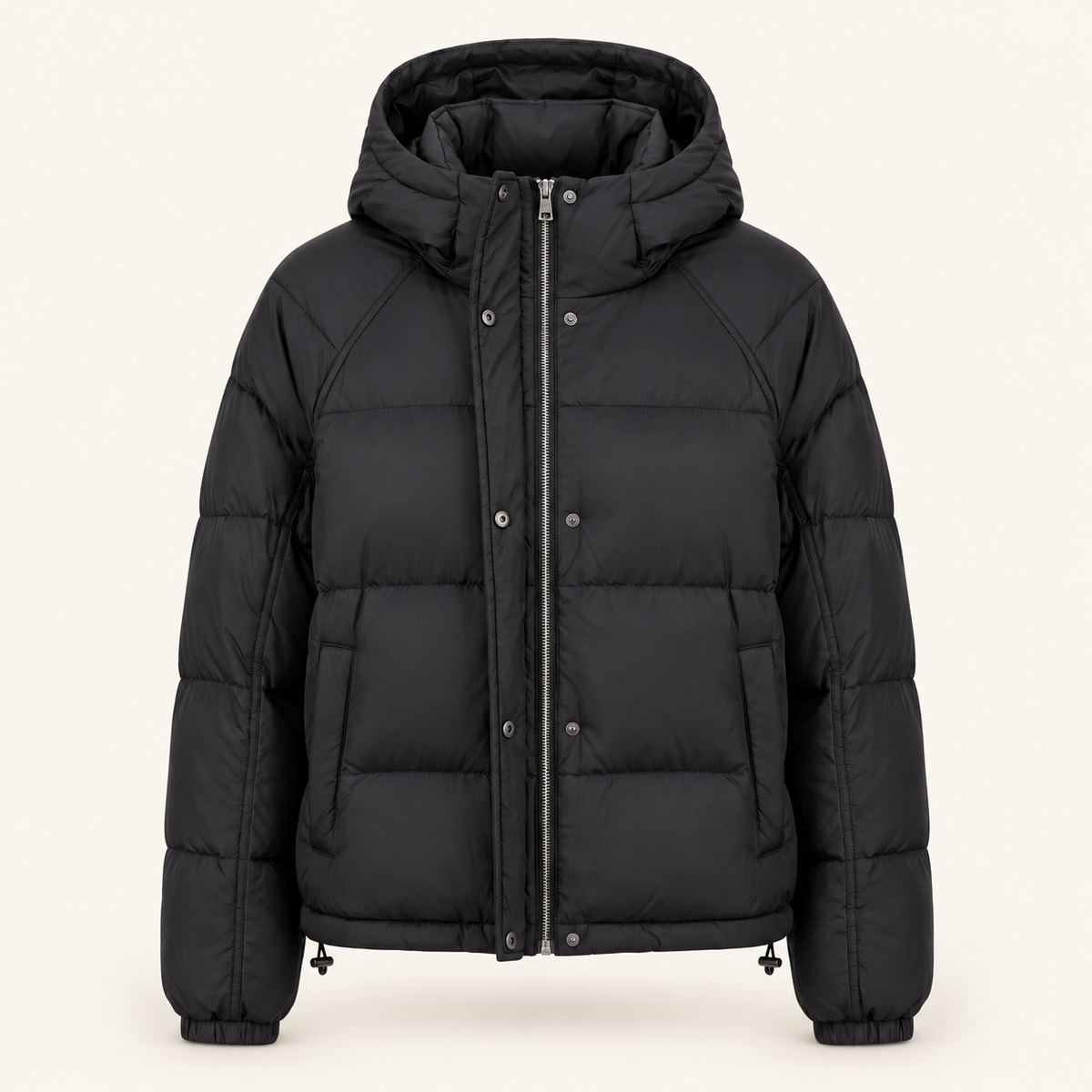 Fir Women's Short Hooded Down Jacket, view 2