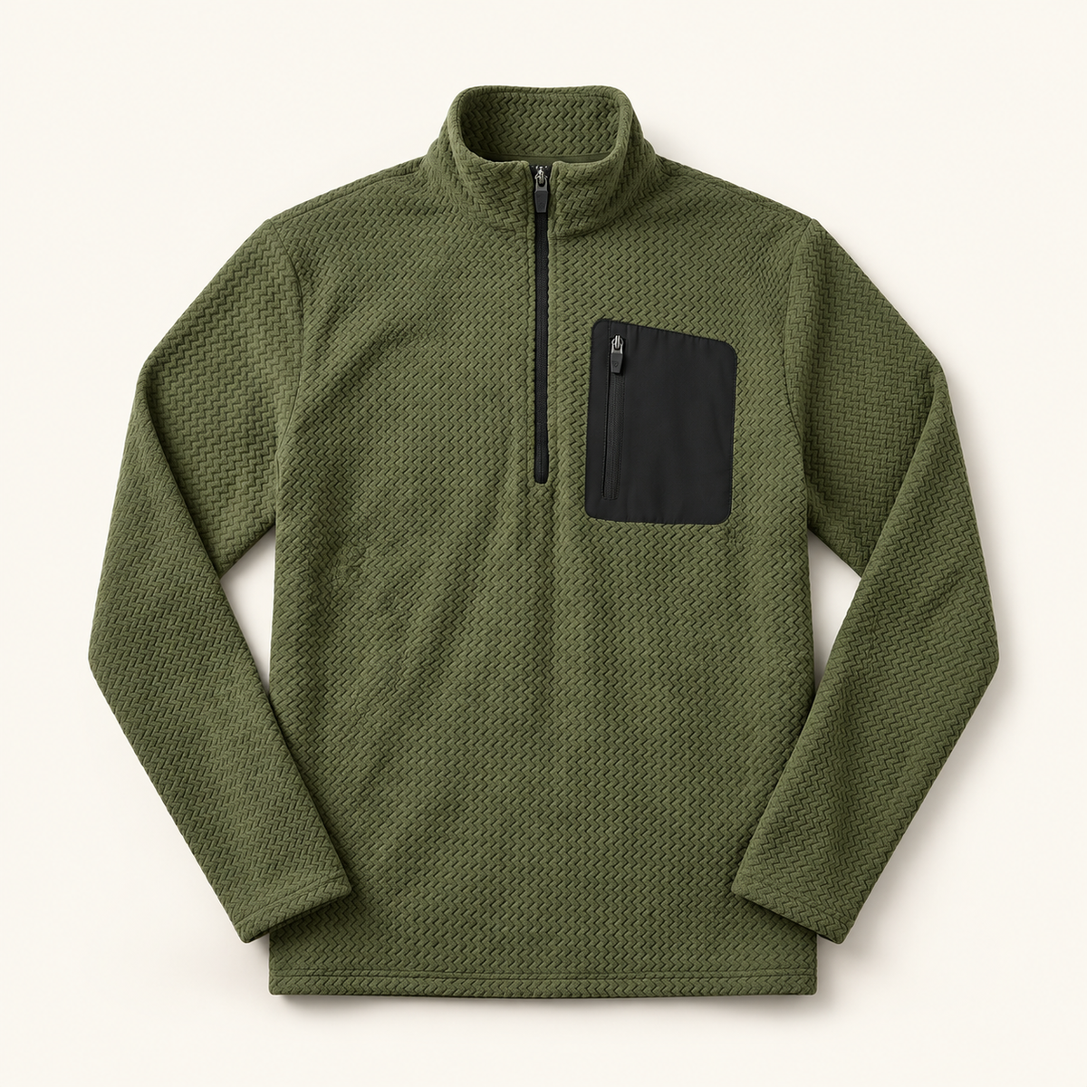 Bluff Men's Textured Quarter-Zip Fleece, view 5