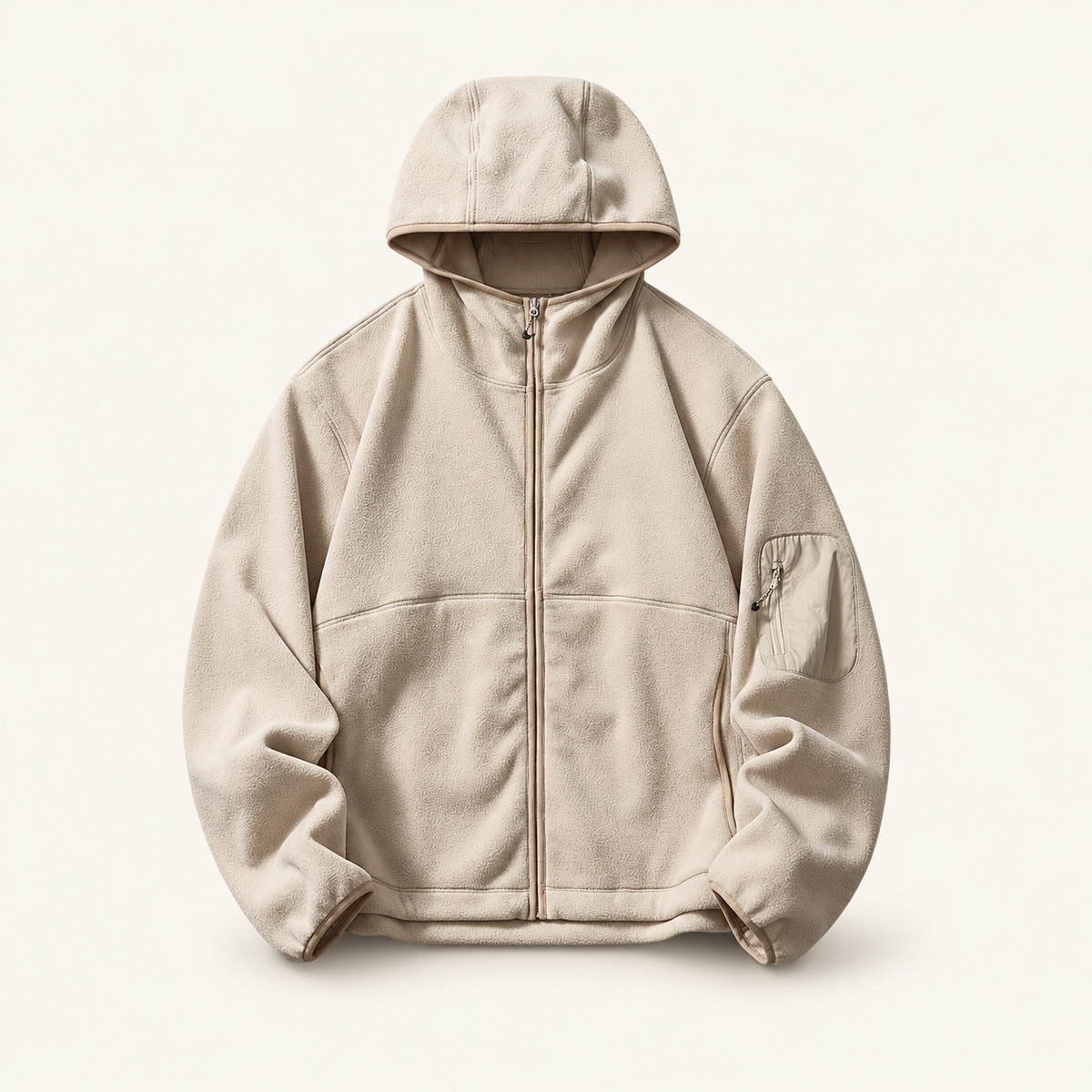 Knoll Men's High-Collar Fleece Hoodie, view 1