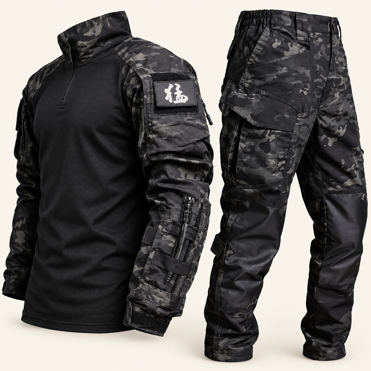 Backcountry Men's Camo Shirt and Pants Set, view 2