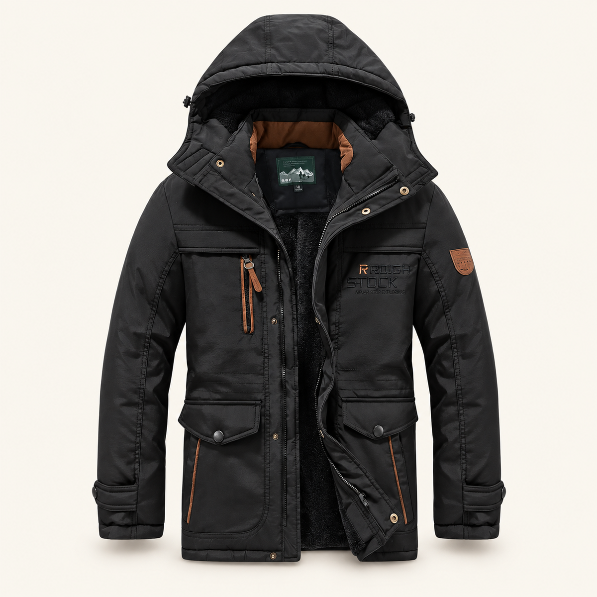 Spruce Insulated Winter Jacket with Hood, view 2