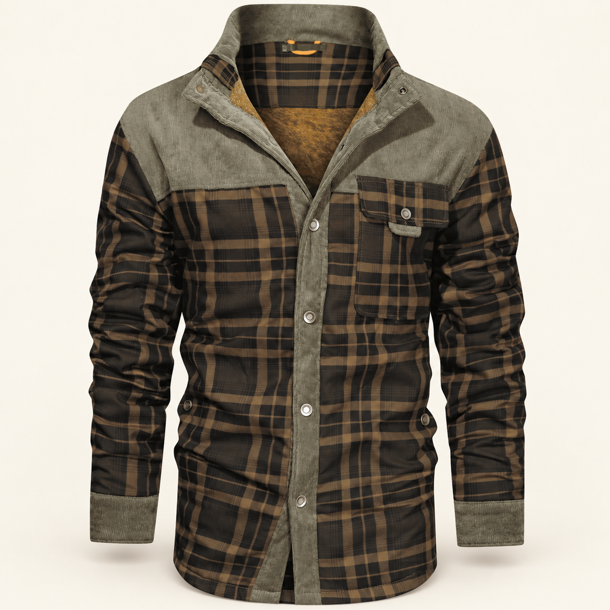 Cabin Men's Plaid Shirt Jacket, Fleece-Lined, view 1