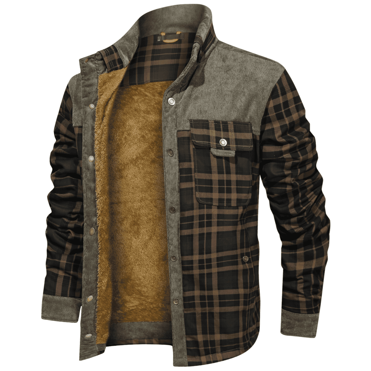 Cabin Men's Plaid Shirt Jacket, Fleece-Lined, view 10