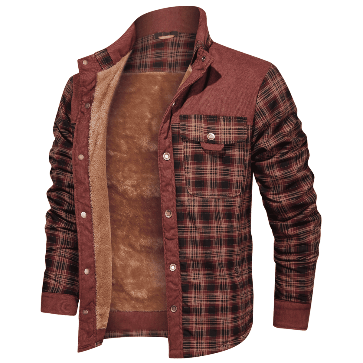 Cabin Men's Plaid Shirt Jacket, Fleece-Lined, view 12