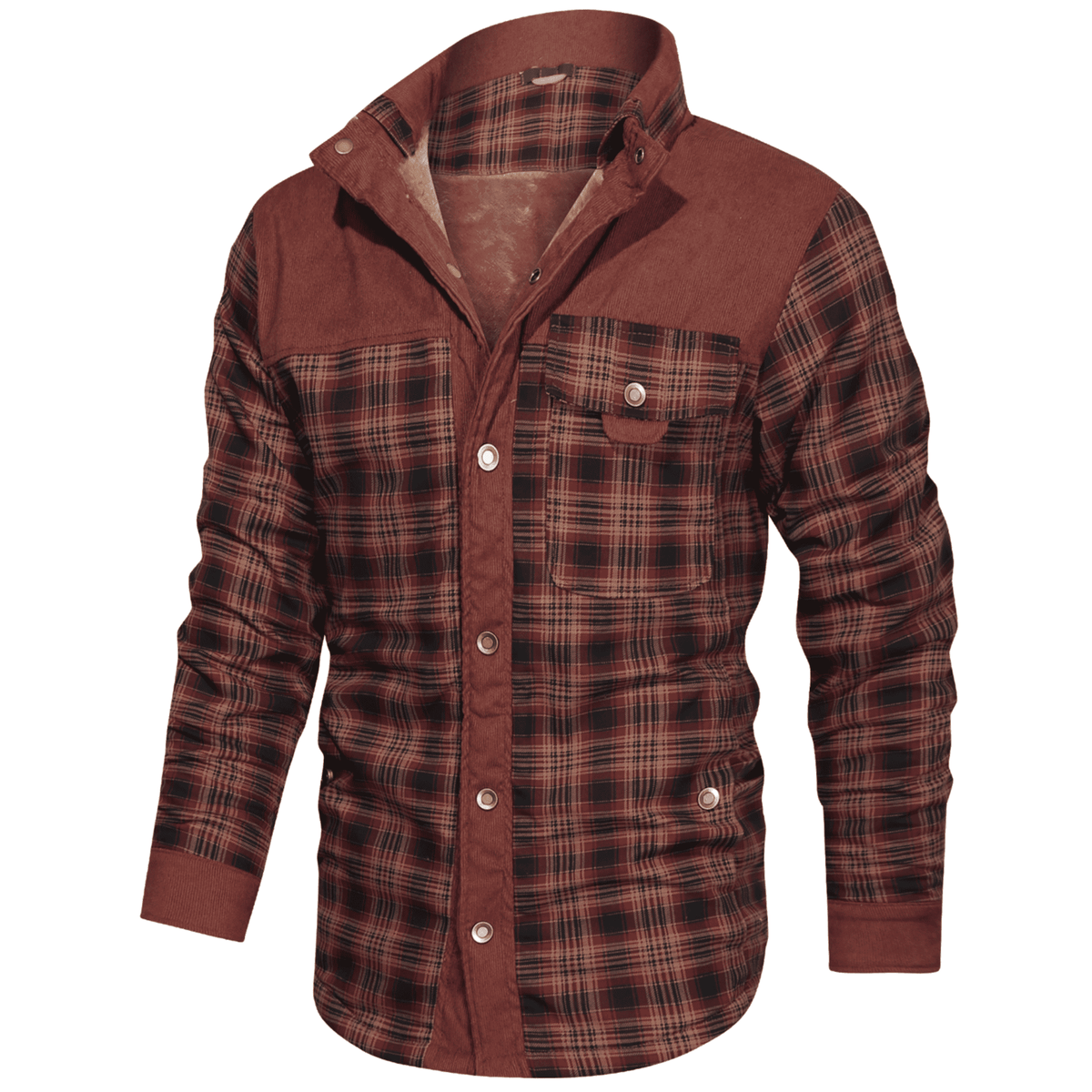Cabin Men's Plaid Shirt Jacket, Fleece-Lined, view 13