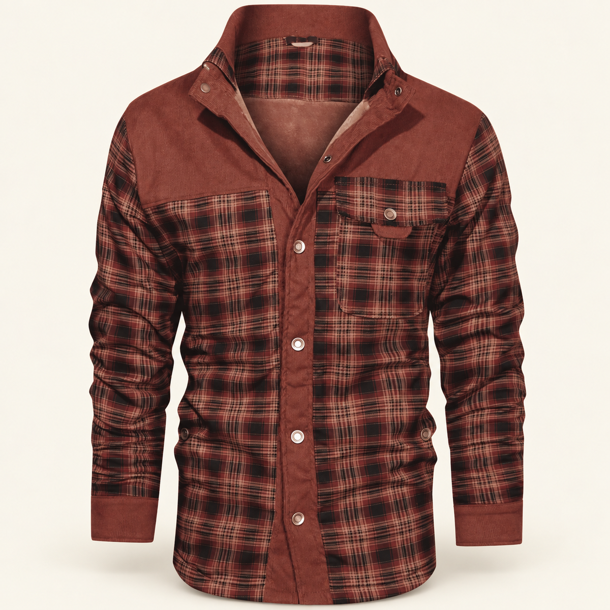 Cabin Men's Plaid Shirt Jacket, Fleece-Lined, view 5