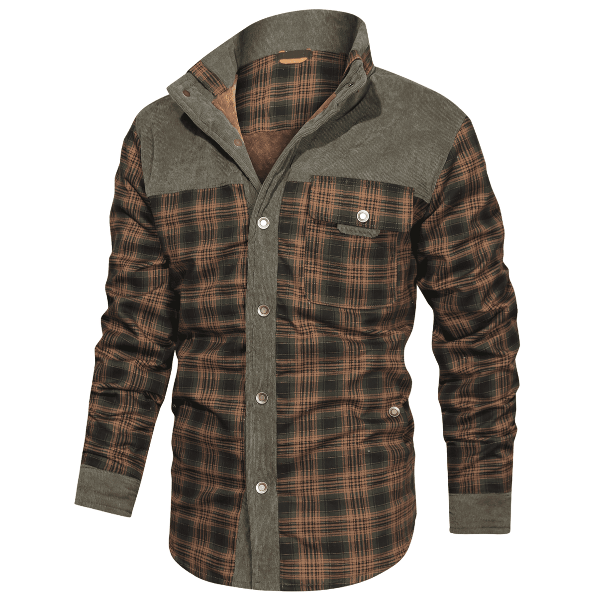 Cabin Men's Plaid Shirt Jacket, Fleece-Lined, view 8