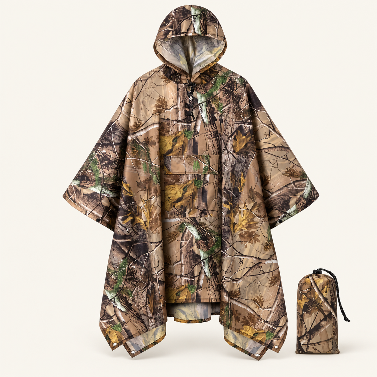 Backcountry Camo Rain Poncho with Hood, view 1
