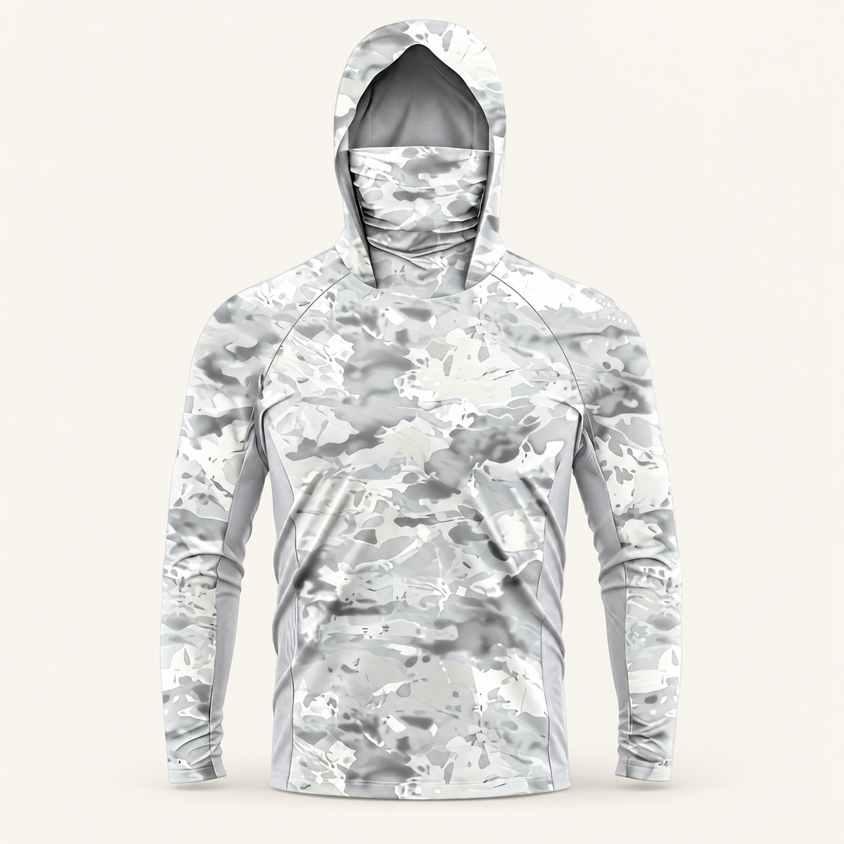 Backcountry Men's Camo Hooded Shirt, Face Cover, view 1