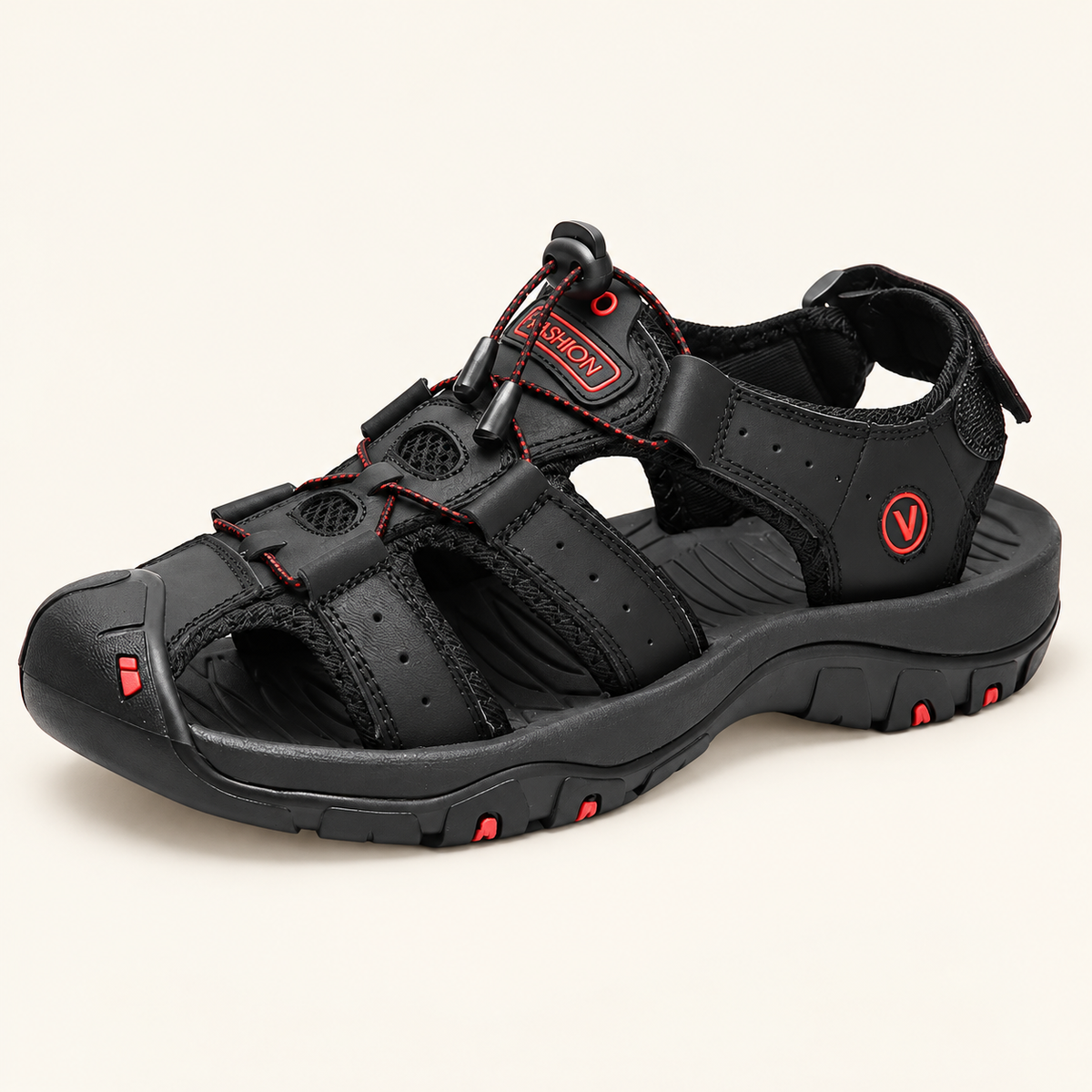 Rapids Closed-Toe Outdoor Sandals, Bungee Laces, view 1