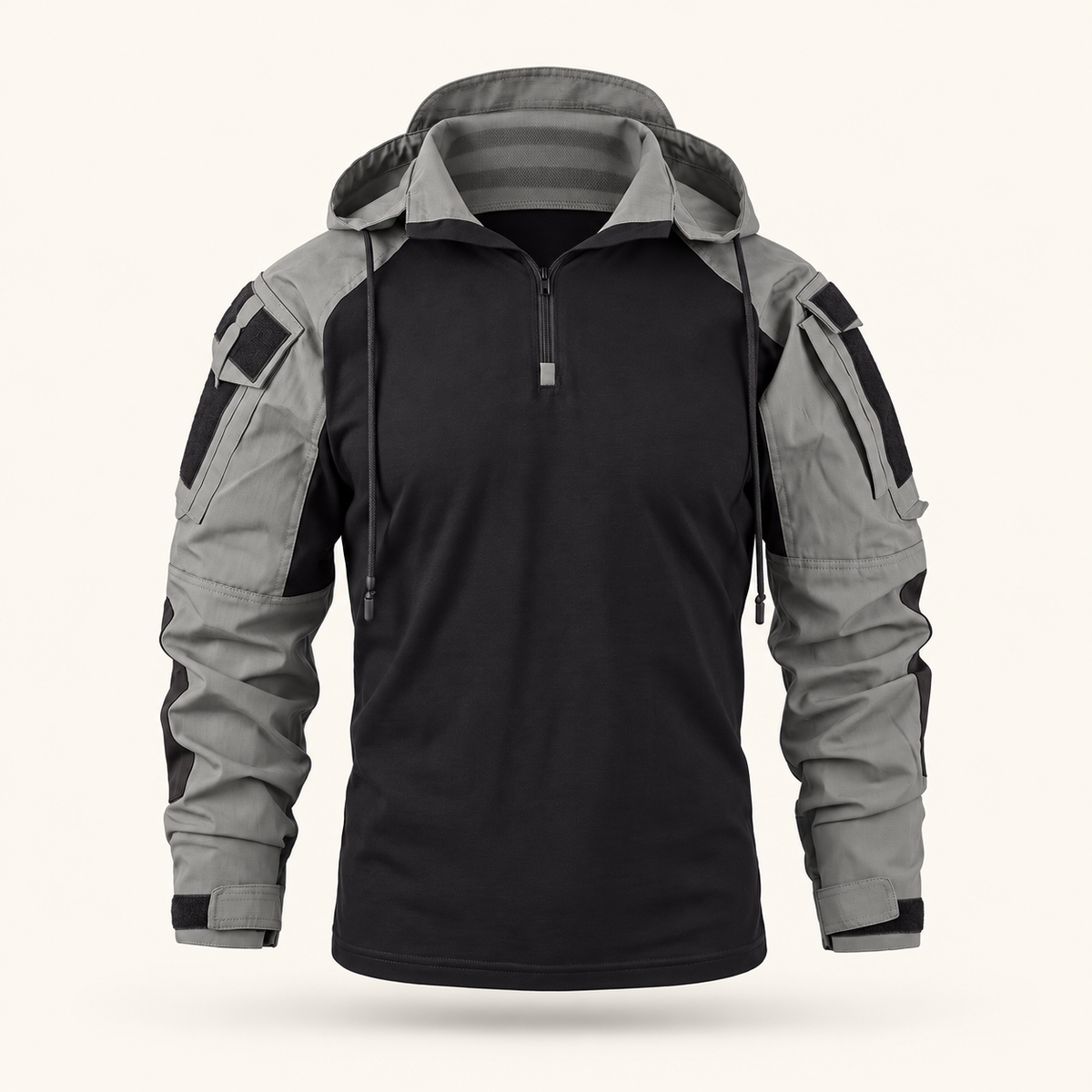 Cove Men's Quarter-Zip Hoodie, Sleeve Pockets, view 1