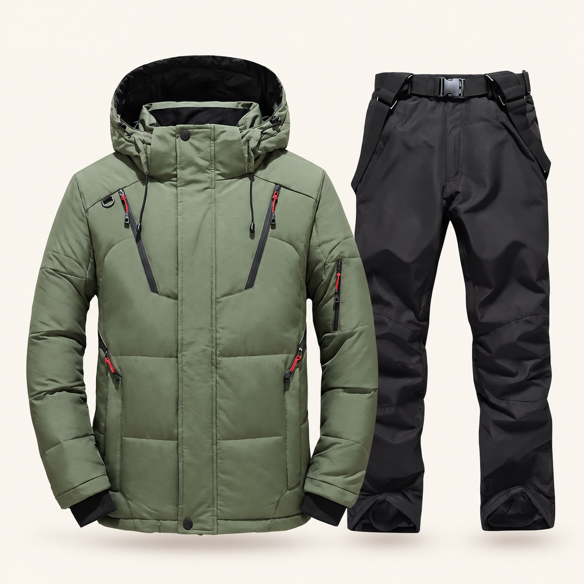 Snowline Men's Hooded Ski Jacket and Pants Set, view 3