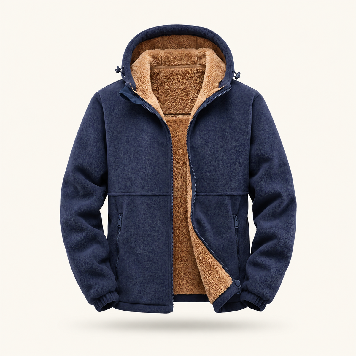 Ledge Men's Sherpa-Lined Full-Zip Fleece Hoodie, view 2