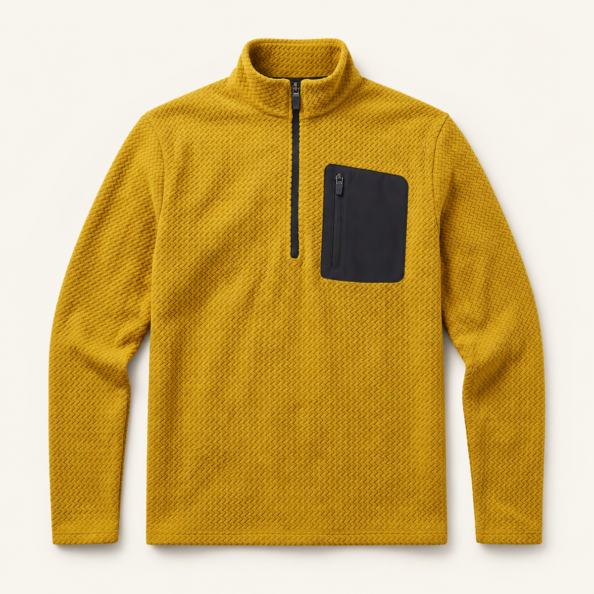Bluff Men's Textured Quarter-Zip Fleece, view 2