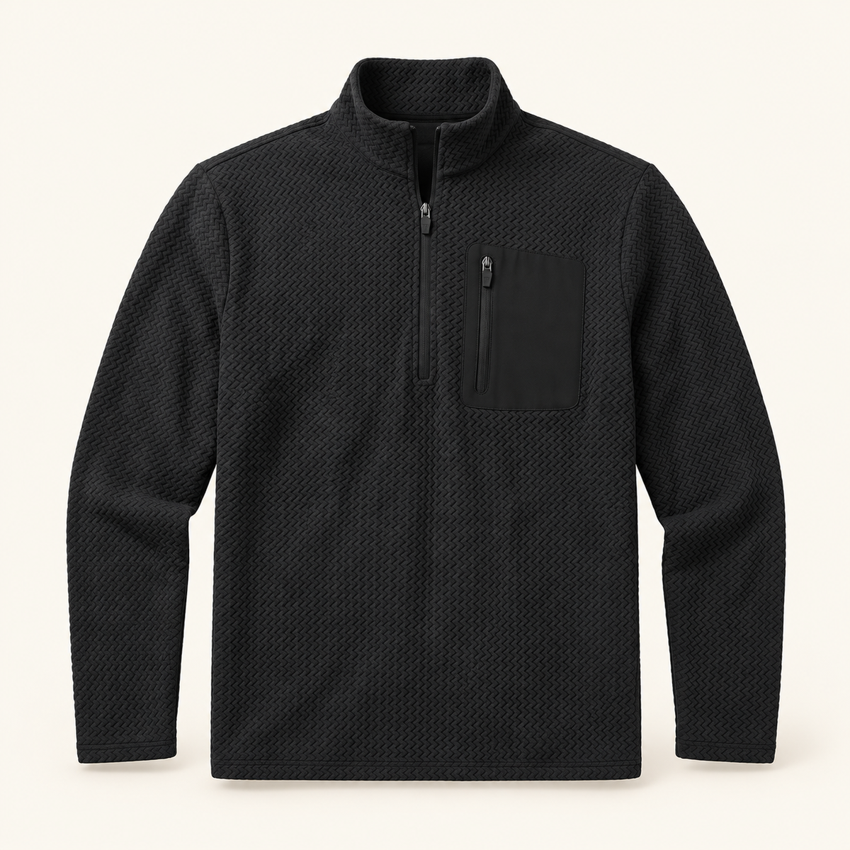 Bluff Men's Textured Quarter-Zip Fleece, view 3