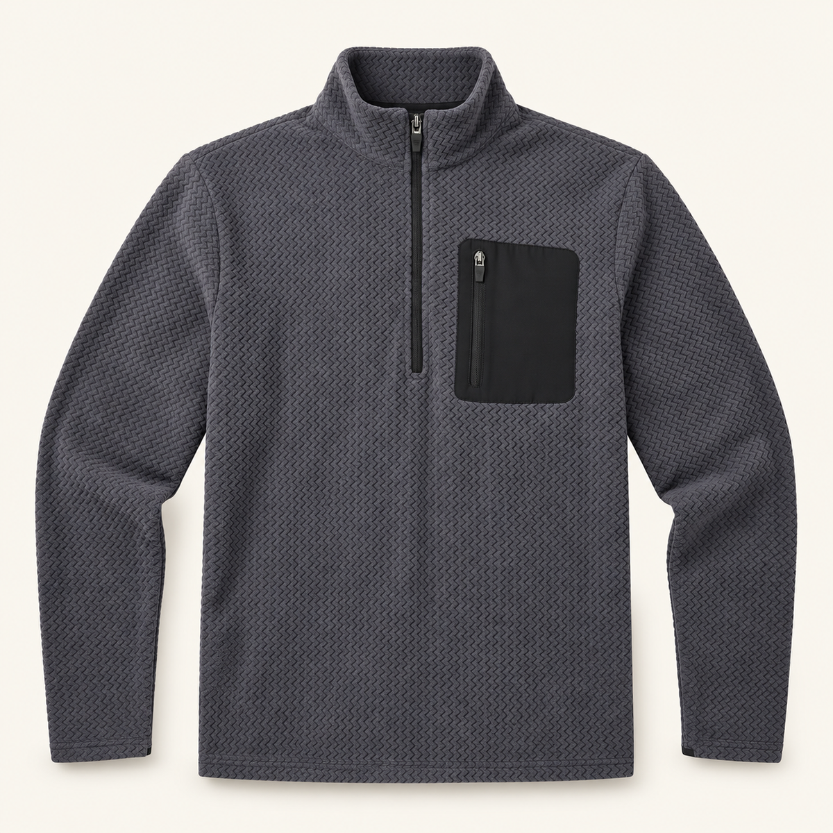 Bluff Men's Textured Quarter-Zip Fleece, view 4
