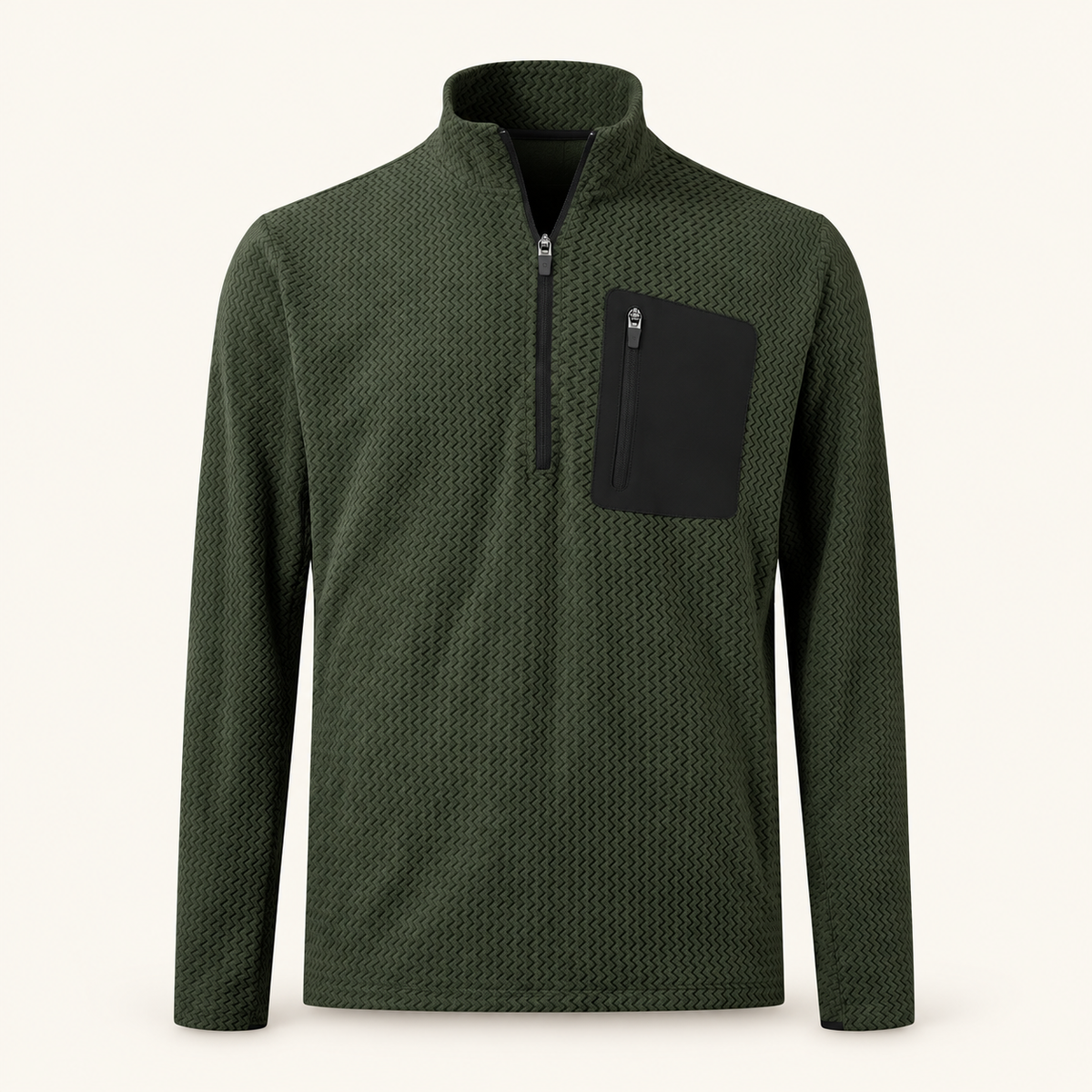 Bluff Men's Textured Quarter-Zip Fleece, view 6