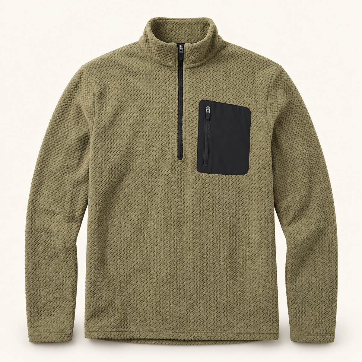 Bluff Men's Textured Quarter-Zip Fleece, view 7