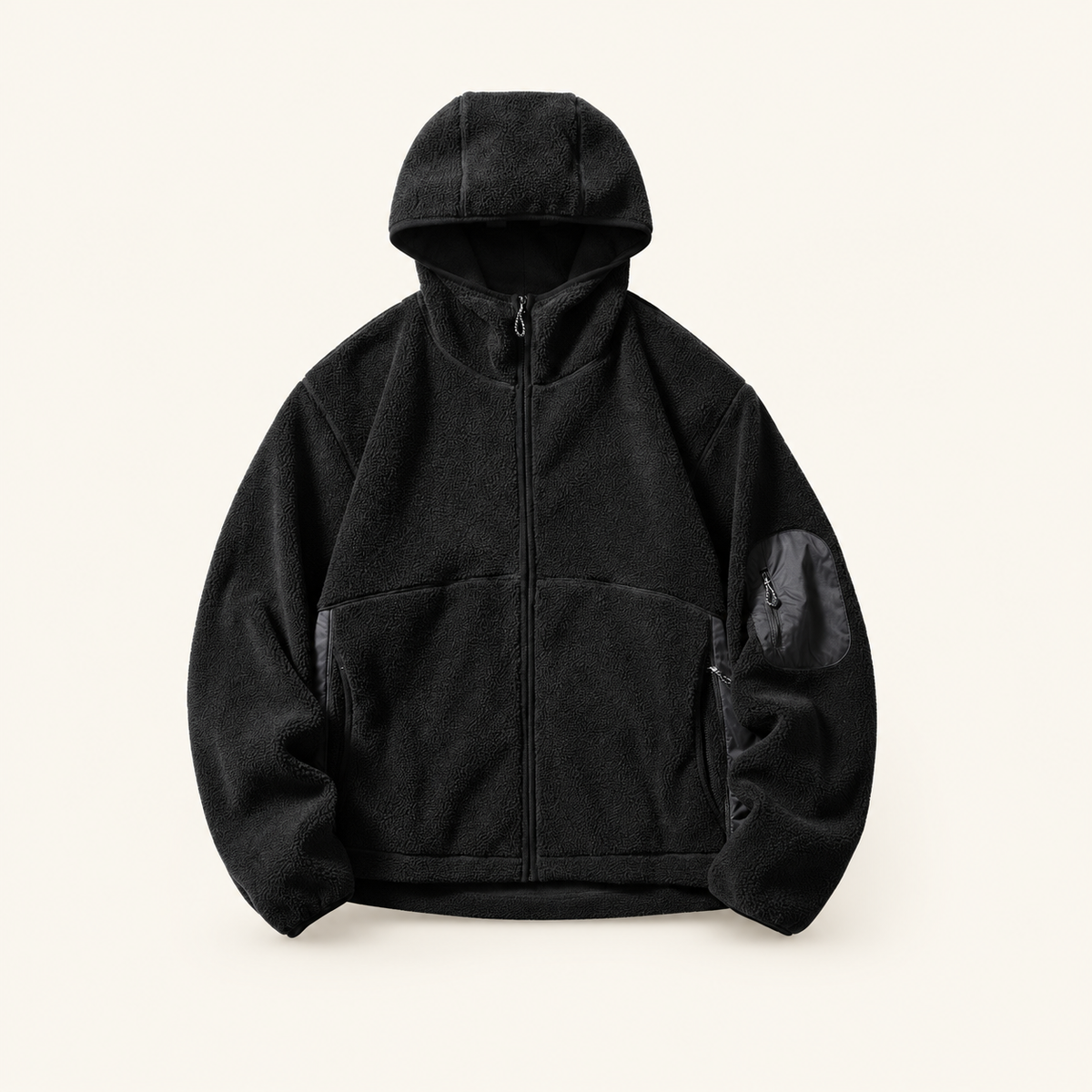 Knoll Men's High-Collar Fleece Hoodie, view 2