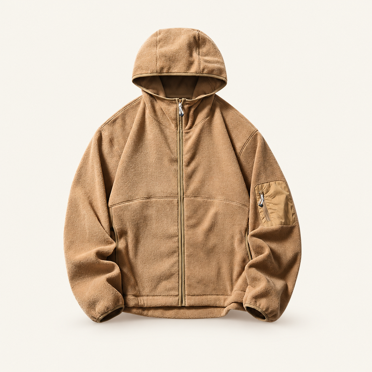Knoll Men's High-Collar Fleece Hoodie, view 3