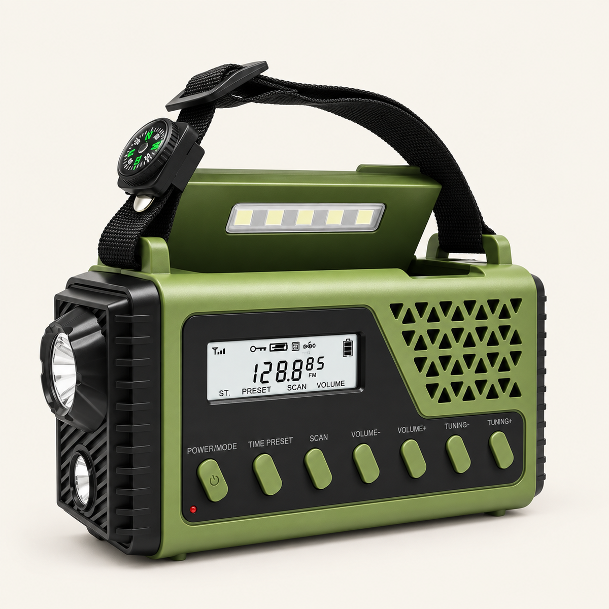 Beacon Camping Radio, AM/FM/SW with 10,000 mAh Power Bank, view 1