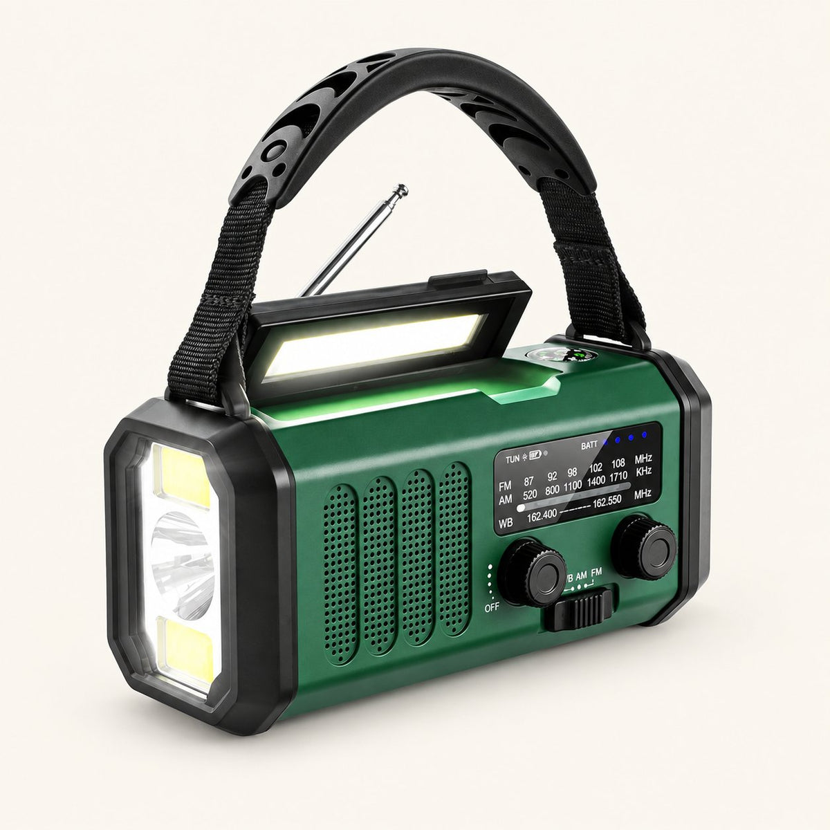 Beacon E30 Emergency Radio, Solar and Hand Crank, view 1