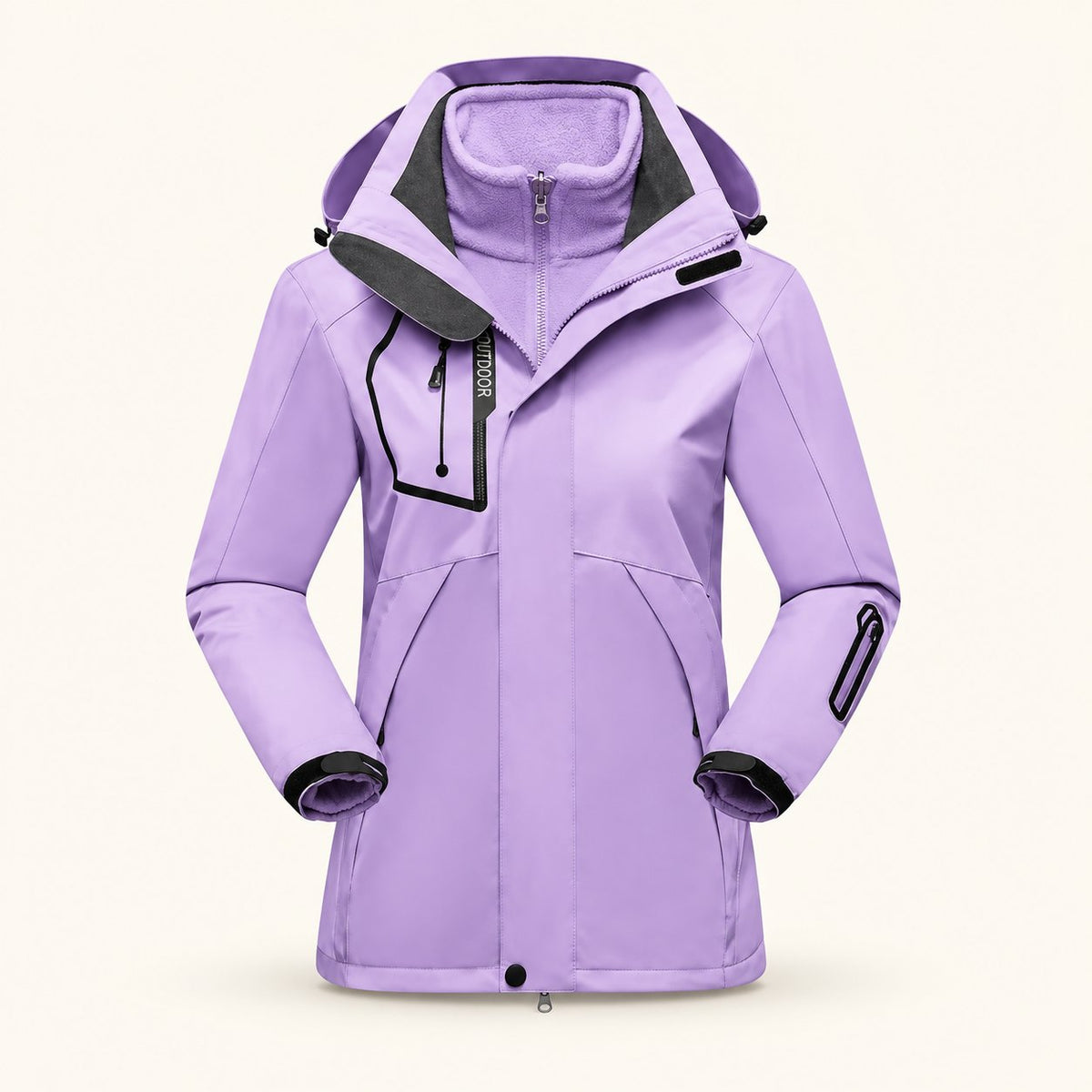 Hemlock Women's Fleece-Lined Outdoor Jacket, view 4