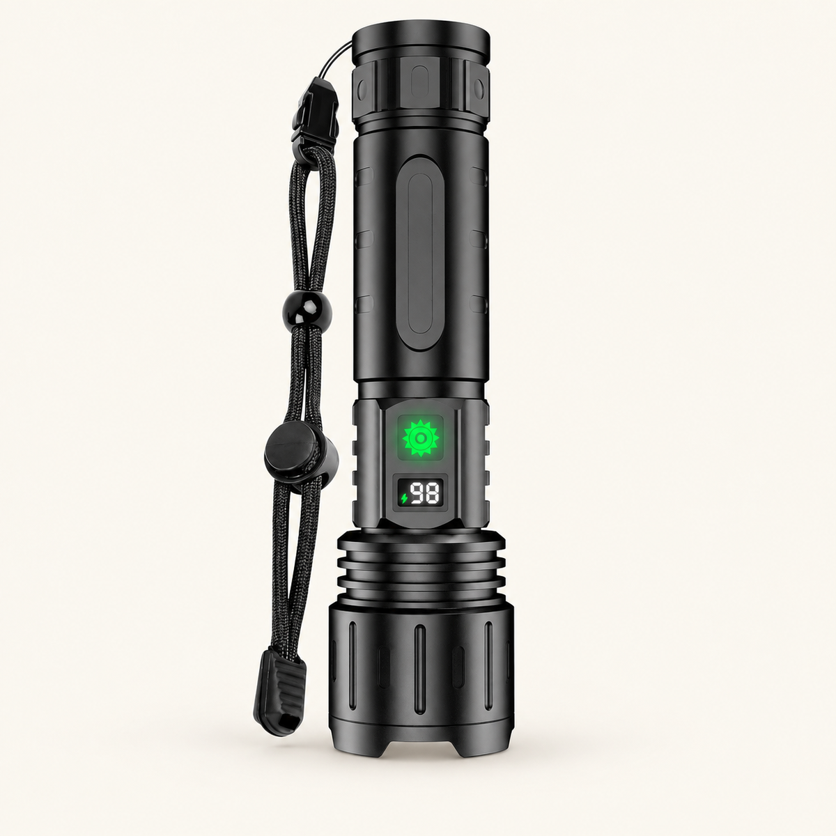 Lantern Rechargeable Zoom Flashlight, Battery Display, view 1