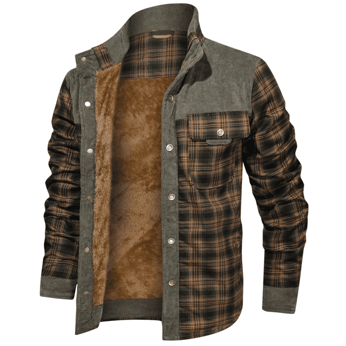 Cabin Men's Plaid Shirt Jacket, Fleece-Lined, view 2