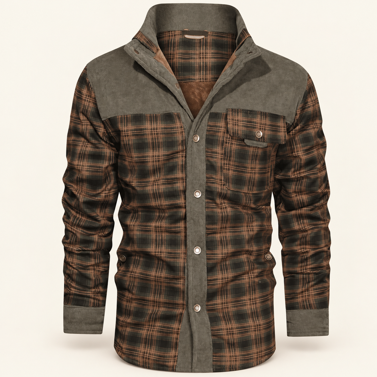 Cabin Men's Plaid Shirt Jacket, Fleece-Lined, view 3