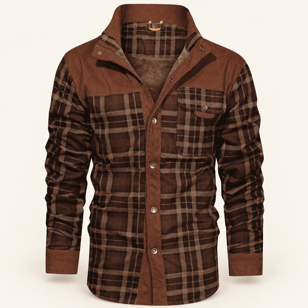 Cabin Men's Plaid Shirt Jacket, Fleece-Lined, view 4